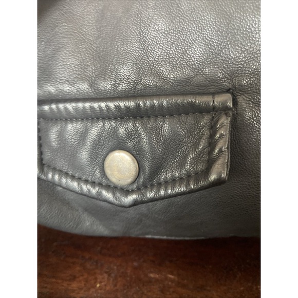 Ashley 26 International Faux Leather Black Biker Women's Jacket LADIES SIZE L - Picture 12 of 13